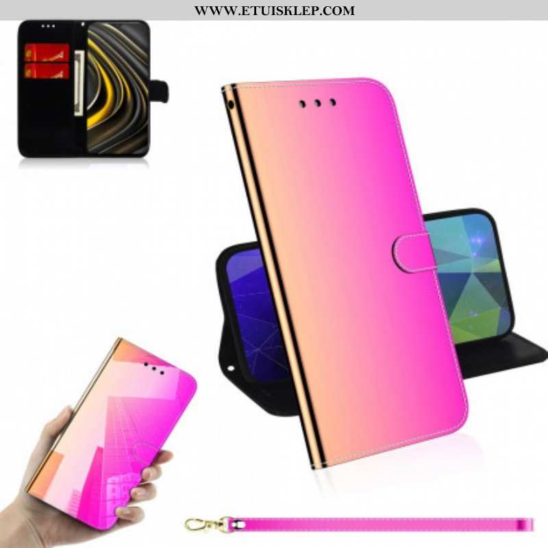 Etui Na Telefon Pokrowce do Poco M3 Osłona Lusterka Ze Sztucznej Skóry